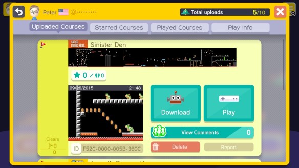 Super Mario Maker Sinister Den