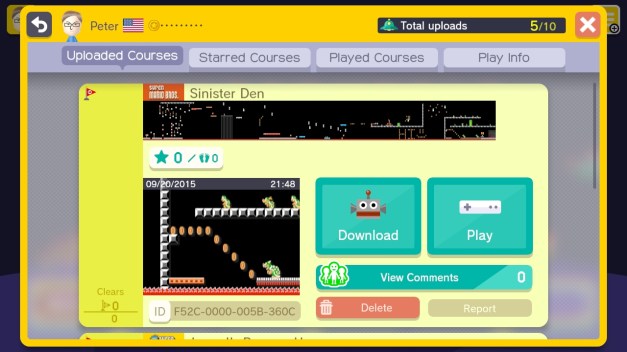 Super Mario Maker Sinister Den