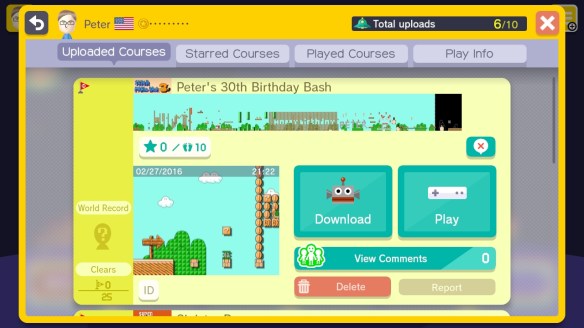 Super Mario Maker: Peter's 30th Birthday Bash
